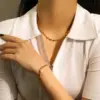 Wholesale Fashion Lock Stainless Steel Bracelets In Bulk