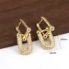 Wholesale 1 Pair Retro Luxurious Simple Style Double Ring Plating Inlay Copper Zircon 18k Gold Plated Drop Earrings