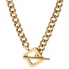 Wholesale PVD Coated 18K Gold Plated Geometric 304 Stainless Steel Hip-Hop Waterproof Non Tarnish 304 Stainless Steel Necklace