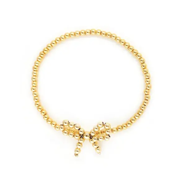 Wholesale Simple Style Classic Style Bow Knot Imitation Pearl Copper Wholesale Bracelets