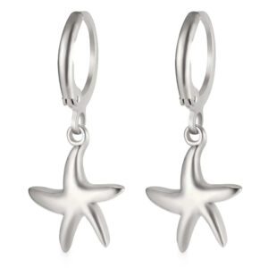 Steel color glossy curved starfish