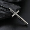 oly-57f5f4ab1605350c7c3f39fc76cdb176 Wholesale Cross-border Amazon Titanium Steel Simple Cross Necklace Neutral Style Gender-free Pendant for Men and Women Woolen Chain Pendant