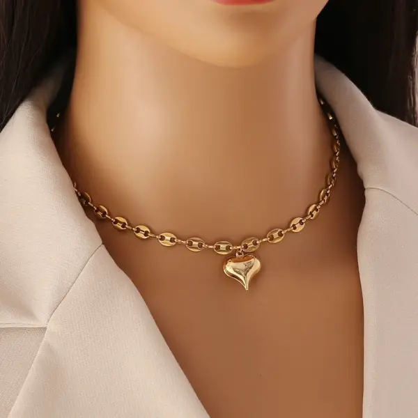 Wholesale 18K Gold Real Gold Plated 304 Stainless Steel Ion Plating (IP) Solid Color Chain Waterproof Non Tarnish Simple Style Commute Snake Chain Necklace For Women's