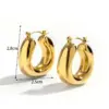 Wholesale PVD Coated C Shape Solid Color 304 Stainless Steel Simple Style Waterproof Non Tarnish Ear Cuffs