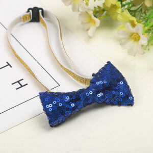 Dark blue bow tie