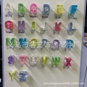 Highly transparent remarks color (mixed letters and monochrome) / 20*20mm