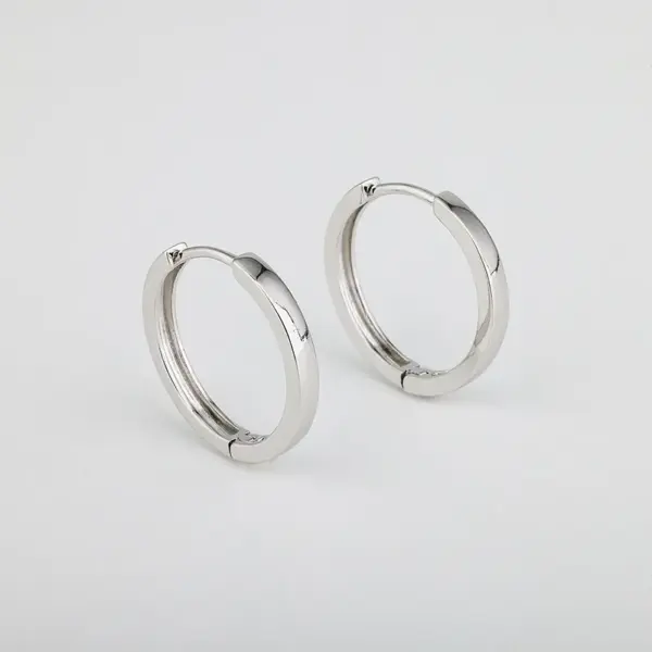1 Pair Simple Style Shiny Round Plating Inlay Brass Zircon 18K Gold Plated White Gold Plated Hoop Earrings