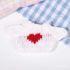 Rx130 sweater-white clothes with red heart picture