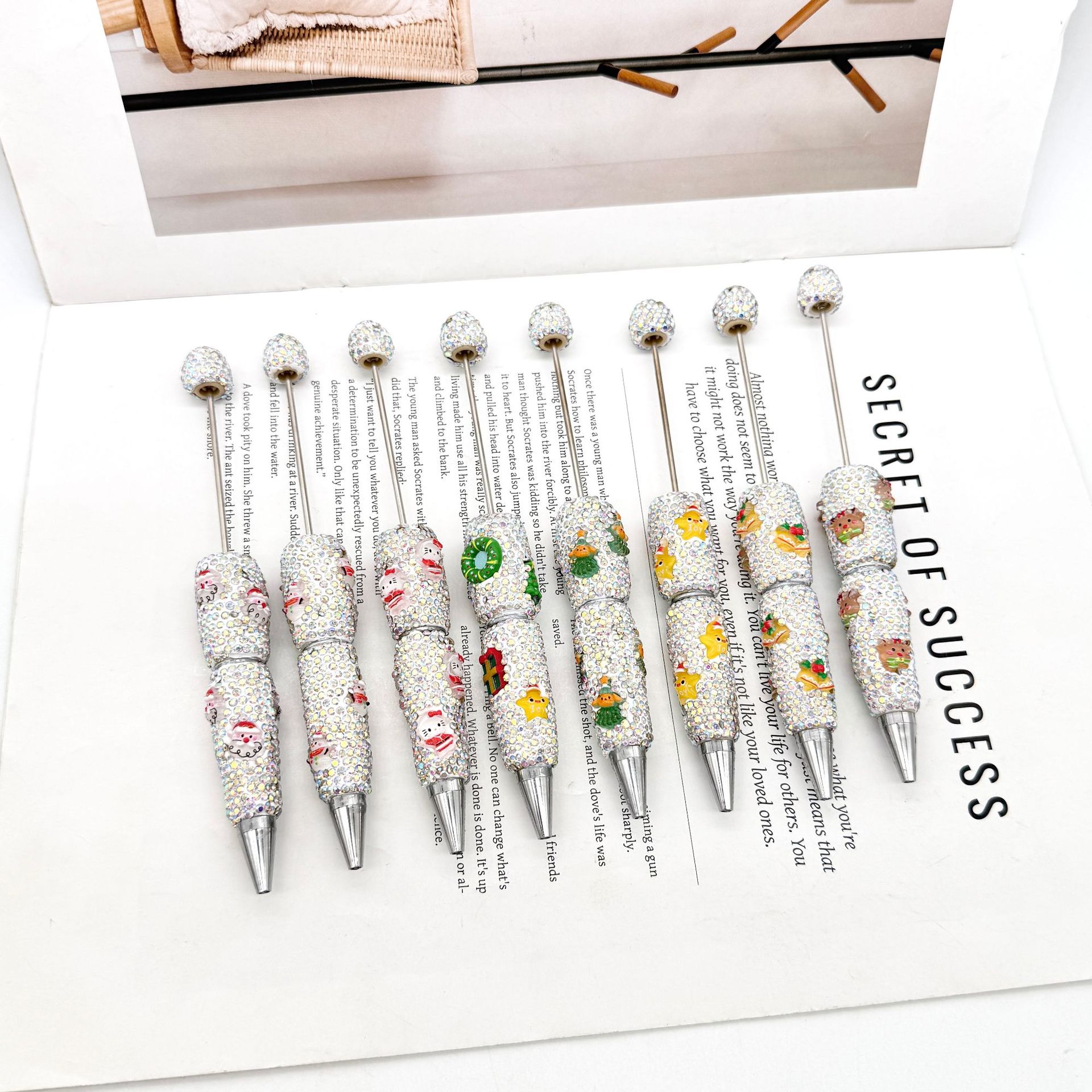 Wholesale Christmas diamond-studded pen