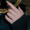Wholesale Geometric Copper Sweet Shiny Open Ring Rings