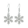 Wholesale Alloy diamond snowflake earrings