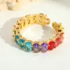 Wholesale Ion Plating (IP) Colorful 304 Stainless Steel Luxurious Shiny Waterproof Non Tarnish Rings