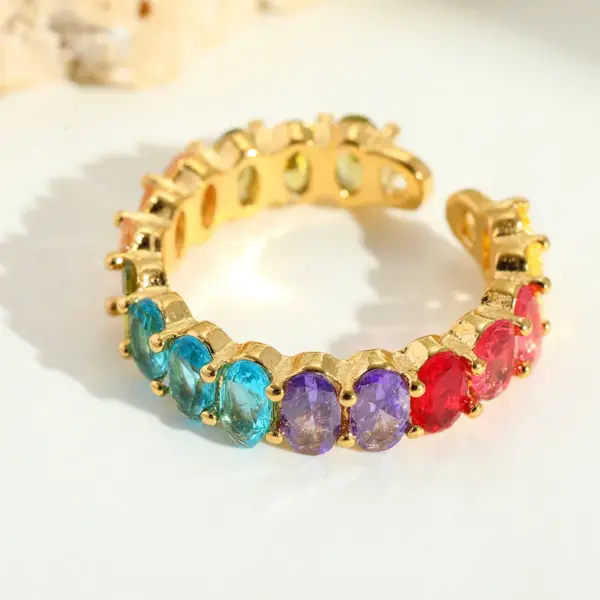 Wholesale Ion Plating (IP) Colorful 304 Stainless Steel Luxurious Shiny Waterproof Non Tarnish Rings