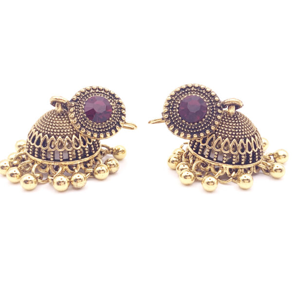 Wholesale E076 Retro Ethnic Style All-match Elegant Bohemia India Europe and America Best-selling Ruby Earrings for Women