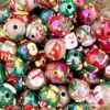 Wholesale Painted Acrylic Christmas Hand-painted Beads