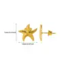 Wholesale PVD Coated Real Gold Plated Starfish Heart Shape Shell 304 Stainless Steel Marine Style Classic Style Waterproof Non Tarnish Ear Studs