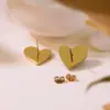 Wholesale 304 Stainless Steel Plastic Heart Shape Ion Plating (IP) Acrylic 18K Gold Plated Elegant Sweet Waterproof Non Tarnish Inlay White Gold Black Earrings Necklace Jewelry Set