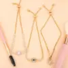 Wholesale Copper Inlaid Zircon Star Artificial Gemstones Copper Bracelets