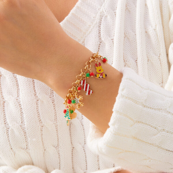 Wholesale Christmas snowman, reindeer, snowflake, gingerbread man, cane bracelet