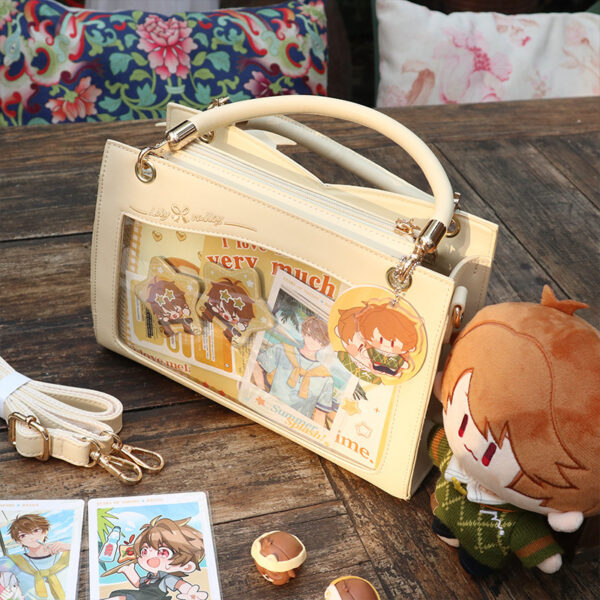 Wholesale [Lily of the valley spring prologue] green gable original pain bag portable shoulder messenger bag transparent all-match antique female snack