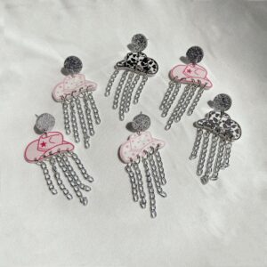 Wholesale Cowboy hat tassel earrings