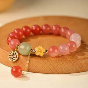 Shili peach blossom imitation southern red gradient bracelet