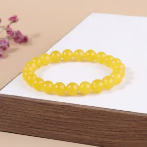 7a Optimized Yellow Agate Bracelet / Diameter 10.1-10.8mm (about 17-19 Pieces)