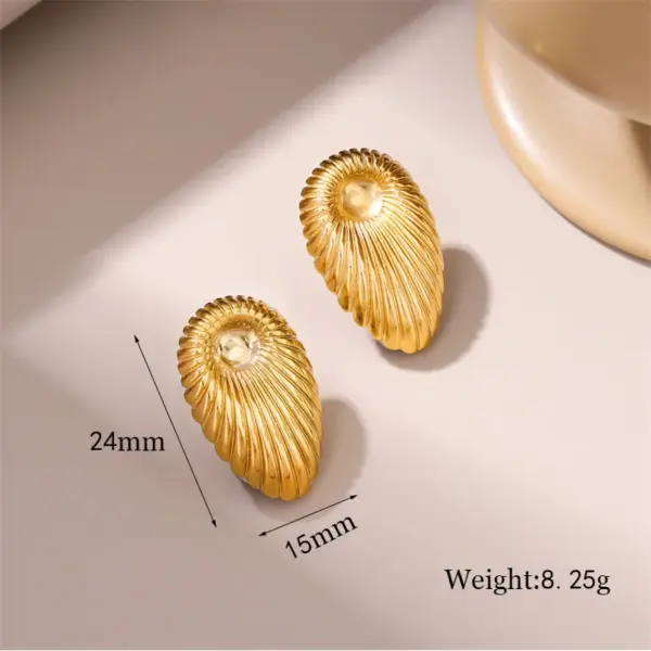 Wholesale Vacuum Plating 18K Gold Plated 18K Gold Irregular Geometric 201 Stainless Steel Retro Simple Style Ear Studs