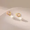 Wholesale 1 Pair Elegant Geometric Plating Copper 18k Gold Plated Earrings