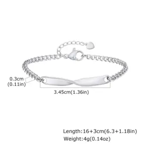 Steel Color / Women's model, chain width 3MM