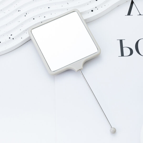 Wholesale Multicolor Handheld Square DIY Small Mirror Portable High-Definition Mirror Handheld Mirror Girls Special Handle Makeup Mirror