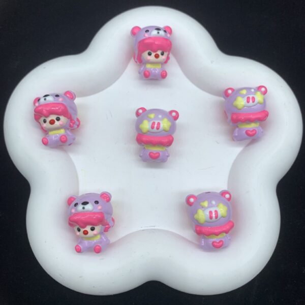 Wholesale Pink and yellow cute cartoon bead