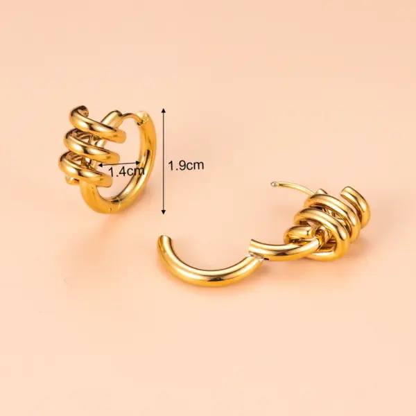 Wholesale Moon 304 Stainless Steel Stainless Steel Earrings