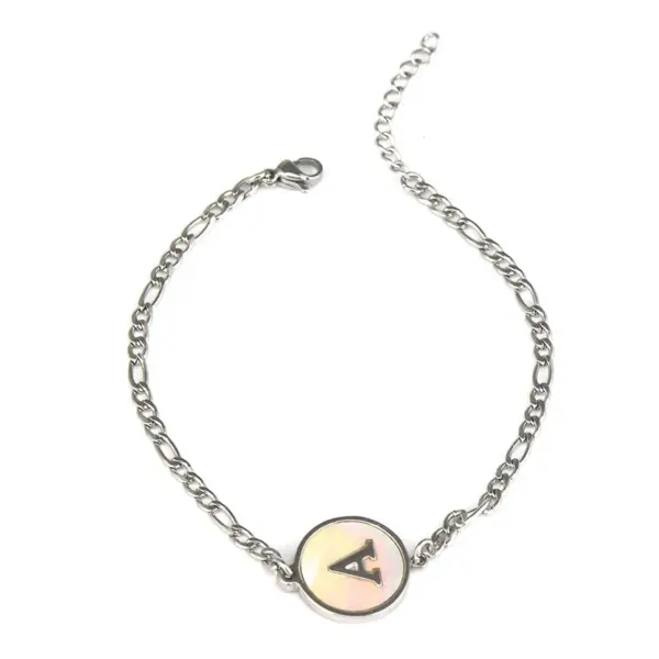 Simple Style Letter 304 Stainless Steel 18K Gold Plated Shell Stainless Steel Bracelets In Bulk