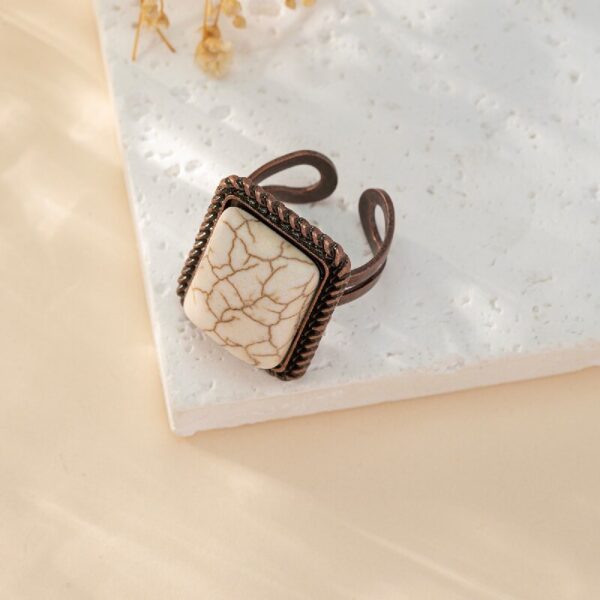 Wholesale Bohemian retro personalized turquoise ring Fashion Women's bracelet ring jewelry