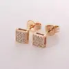 Wholesale 1 Pair Simple Style Round Plating Inlay Copper Zircon Gold Plated Ear Studs