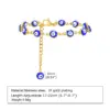 PVD Coated Real Gold Plated Devil'S Eye 201 Stainless Steel Arylic Simple Style Waterproof Non Tarnish 201 Stainless Steel Bracelets