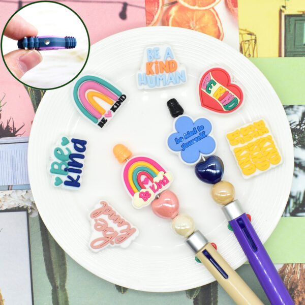 Wholesale English phrase series cartoon beads