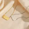 PVD Coated Real Gold Plated 18K Gold Number 304 Stainless Steel Fashion Waterproof Non Tarnish 304 Stainless Steel Necklace
