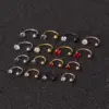 Hot Sale Piercing Zircon C-type Nose Nail Stainless Steel Screw Earrings Nose Pin