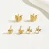 1 Set Simple Style Commute Butterfly 201 Stainless Steel 18K Gold Plated Ear Studs