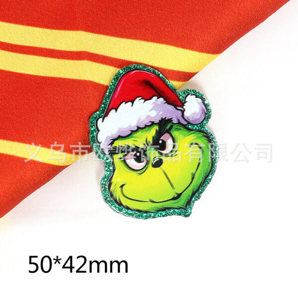 Wholesale Powder Cartoon Christmas Snowman Jewelry Acrylic Pin