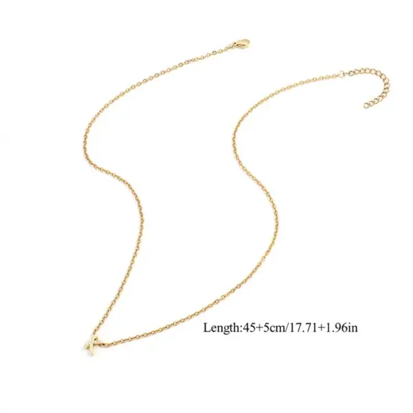 Wholesale 201 Stainless Steel Copper Letter Pendant Necklace