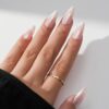Wholesale Hailey's Same Style Electroplated French European and American Creative Cross-Border Wearable Nails, Simple and Versatile, Ultra-Thin Detachable Wearable Nails
