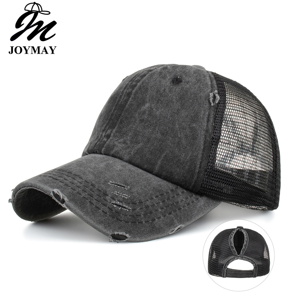 Wholesale Washed old light version nytail baseball net cap baseball cap corset cap cap Sun cap B718