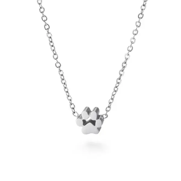 Wholesale PVD Coated 18K Gold Plated Animal Paw Print Titanium Steel Simple Style Korean Style Waterproof Non Tarnish Bracelets Earrings Necklace