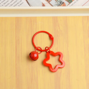 Red five-pointed star 3cm circlip 14 bell