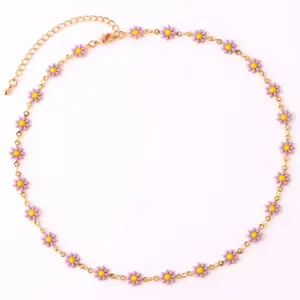 Purple Necklace / 18K