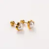 Wholesale PVD Coated Real Gold Plated 14K Gold Letter Heart Shape Wings 304 Stainless Steel Basic Modern Style Simple Style Waterproof Non Tarnish Ear Studs