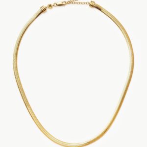 Snake bone chain real gold plating (1 layer)